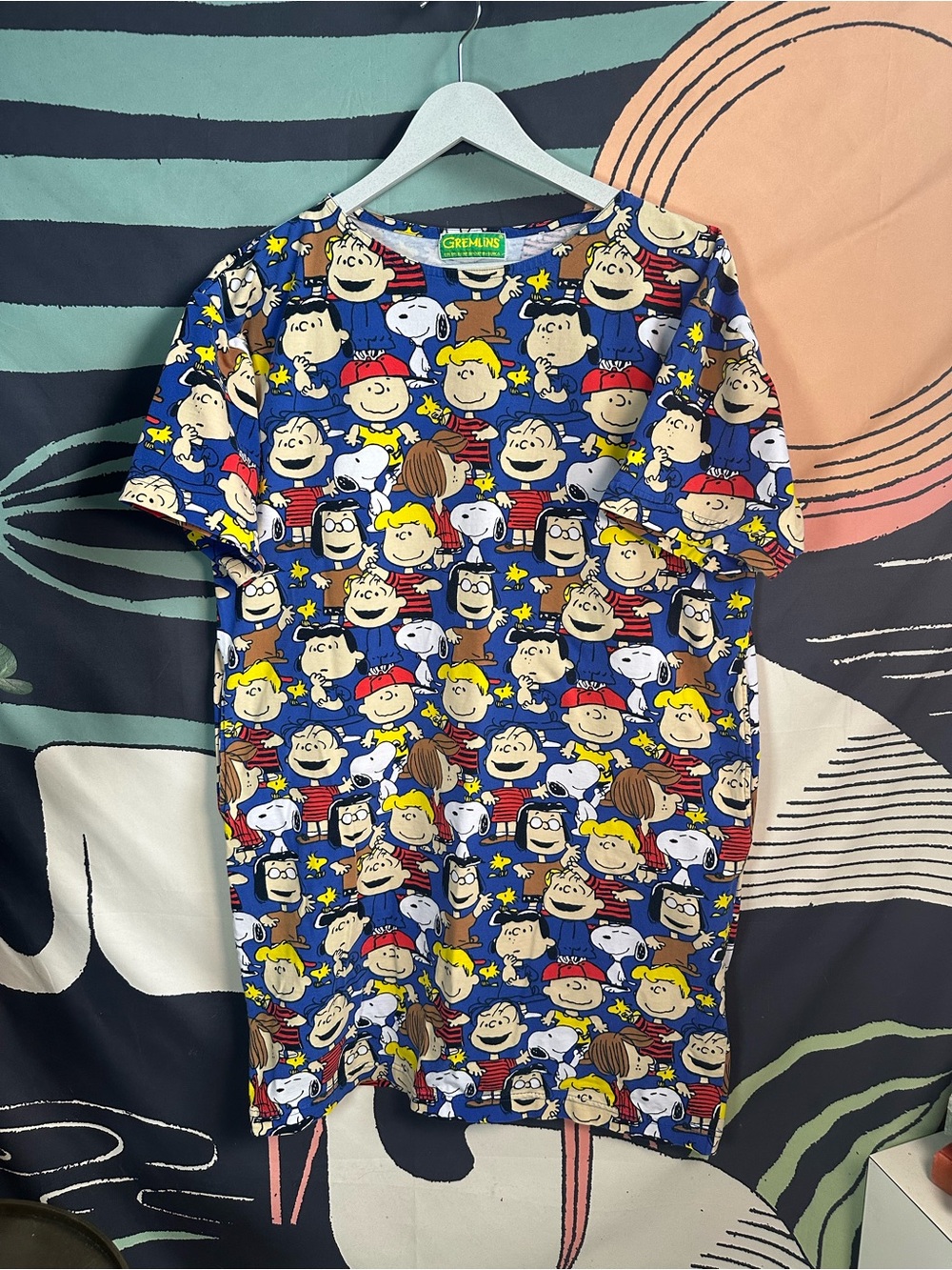 Gremlins by Suika Blue Peanuts Patterned Tee Shirt Dress
